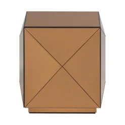 WOOOD Bijzettafels|Glintz Bijzettafel Spiegelglas Bruin 40cm