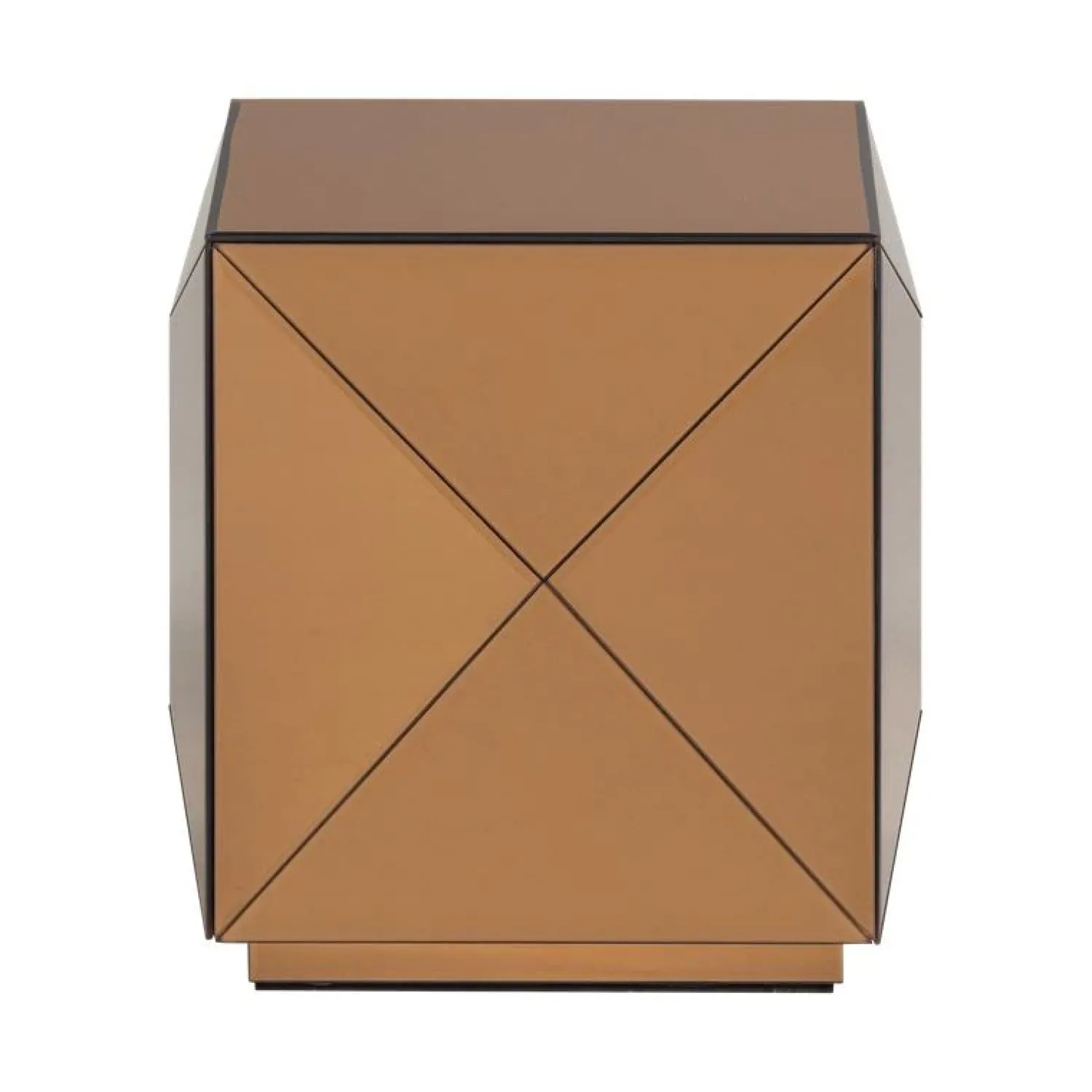 WOOOD Bijzettafels|Glintz Bijzettafel Spiegelglas Bruin 40cm
