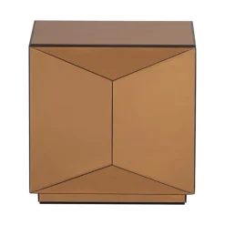 WOOOD Bijzettafels|Glintz Bijzettafel Spiegelglas Bruin 40cm