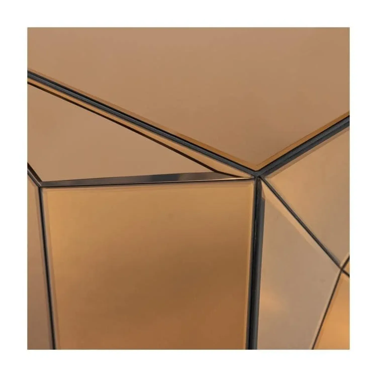 WOOOD Bijzettafels|Glintz Bijzettafel Spiegelglas Bruin 40cm