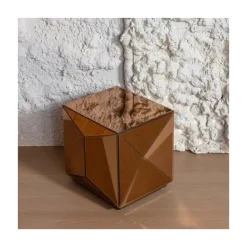 WOOOD Bijzettafels|Glintz Bijzettafel Spiegelglas Bruin 40cm