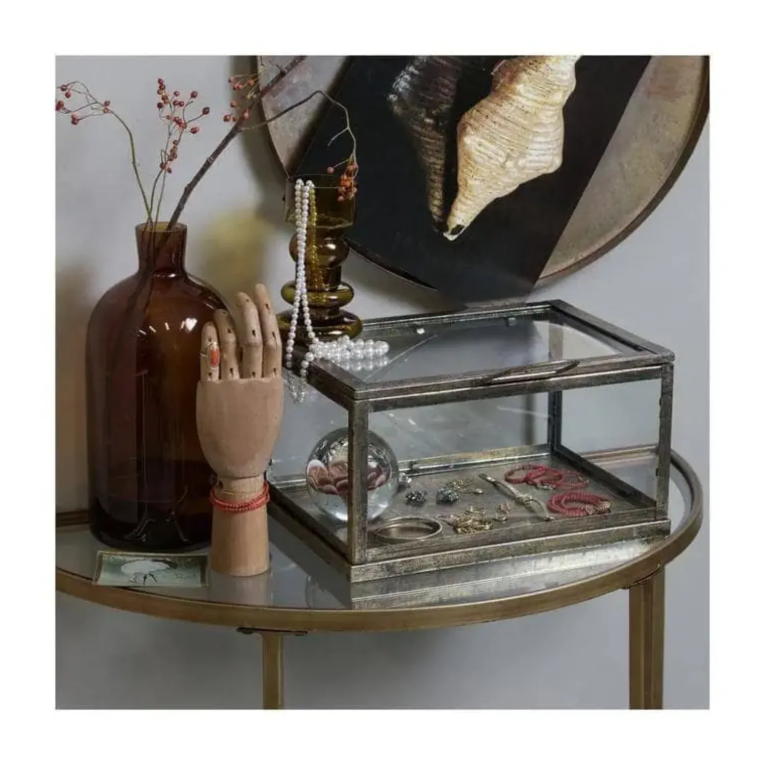 WOOOD Sidetables|Goddess Sidetable antique brass 76cm