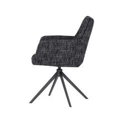 WOOOD Eetkamerstoelen|Grant Eetkamerstoel Zwart melange