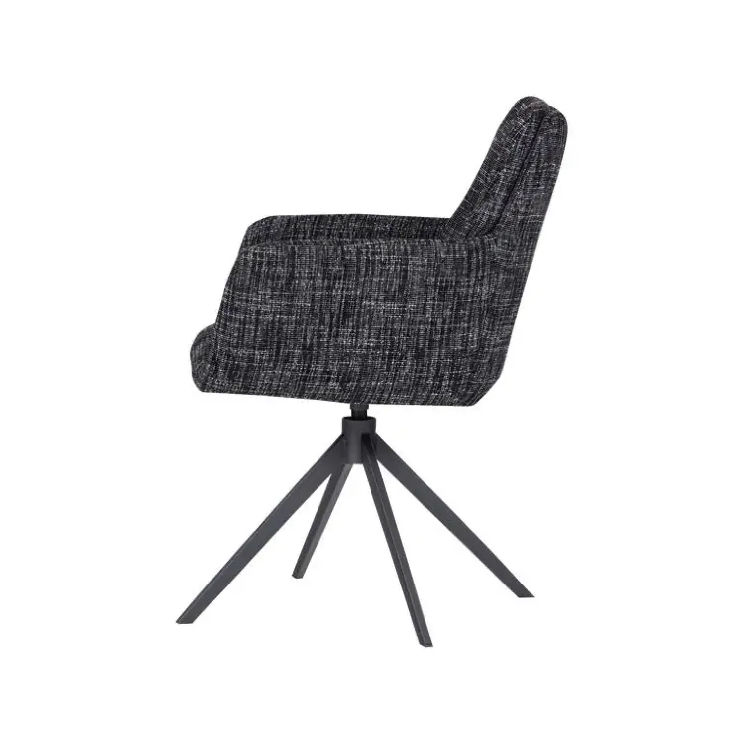 WOOOD Eetkamerstoelen|Grant Eetkamerstoel Zwart melange