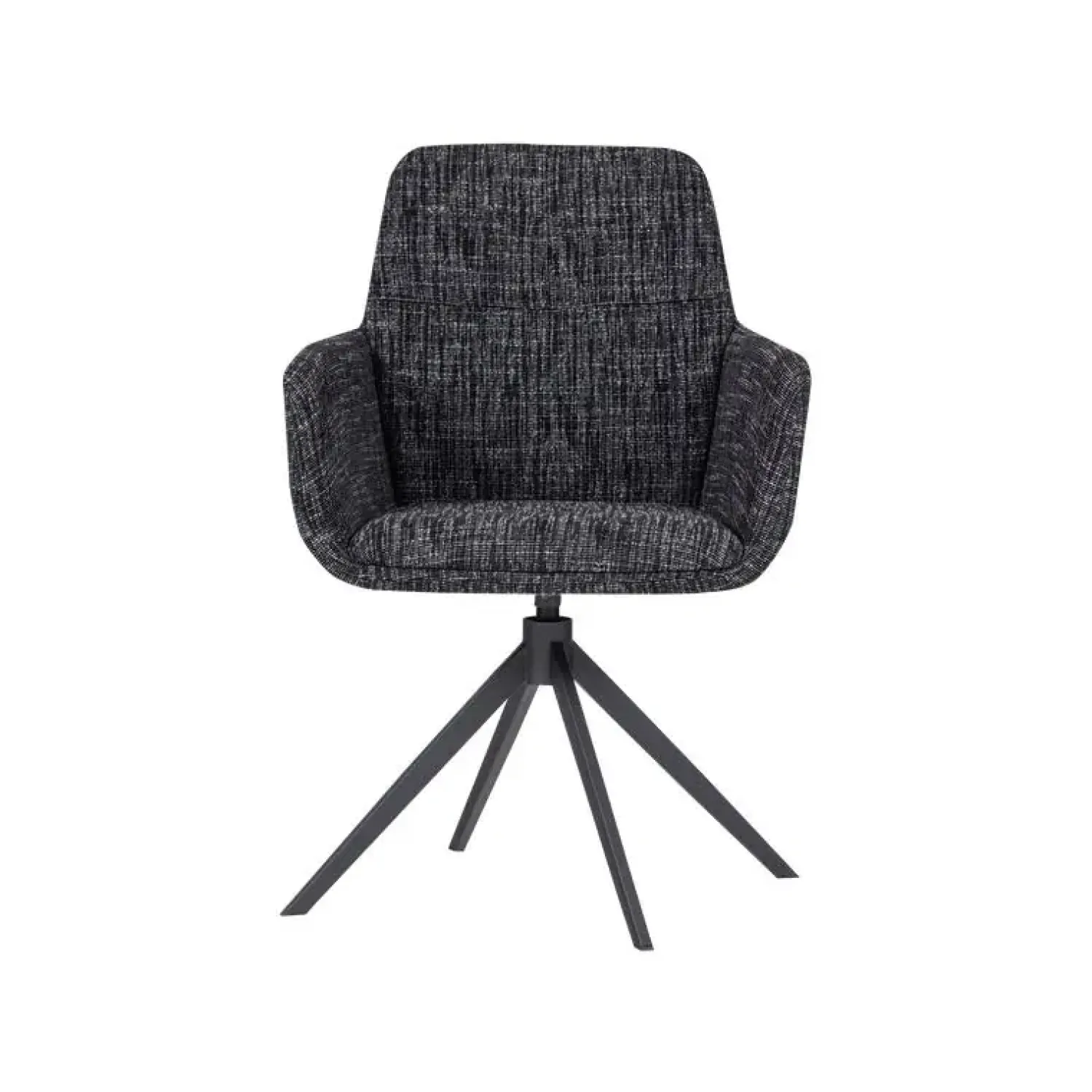 WOOOD Eetkamerstoelen|Grant Eetkamerstoel Zwart melange