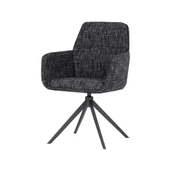 WOOOD Eetkamerstoelen|Grant Eetkamerstoel Zwart melange