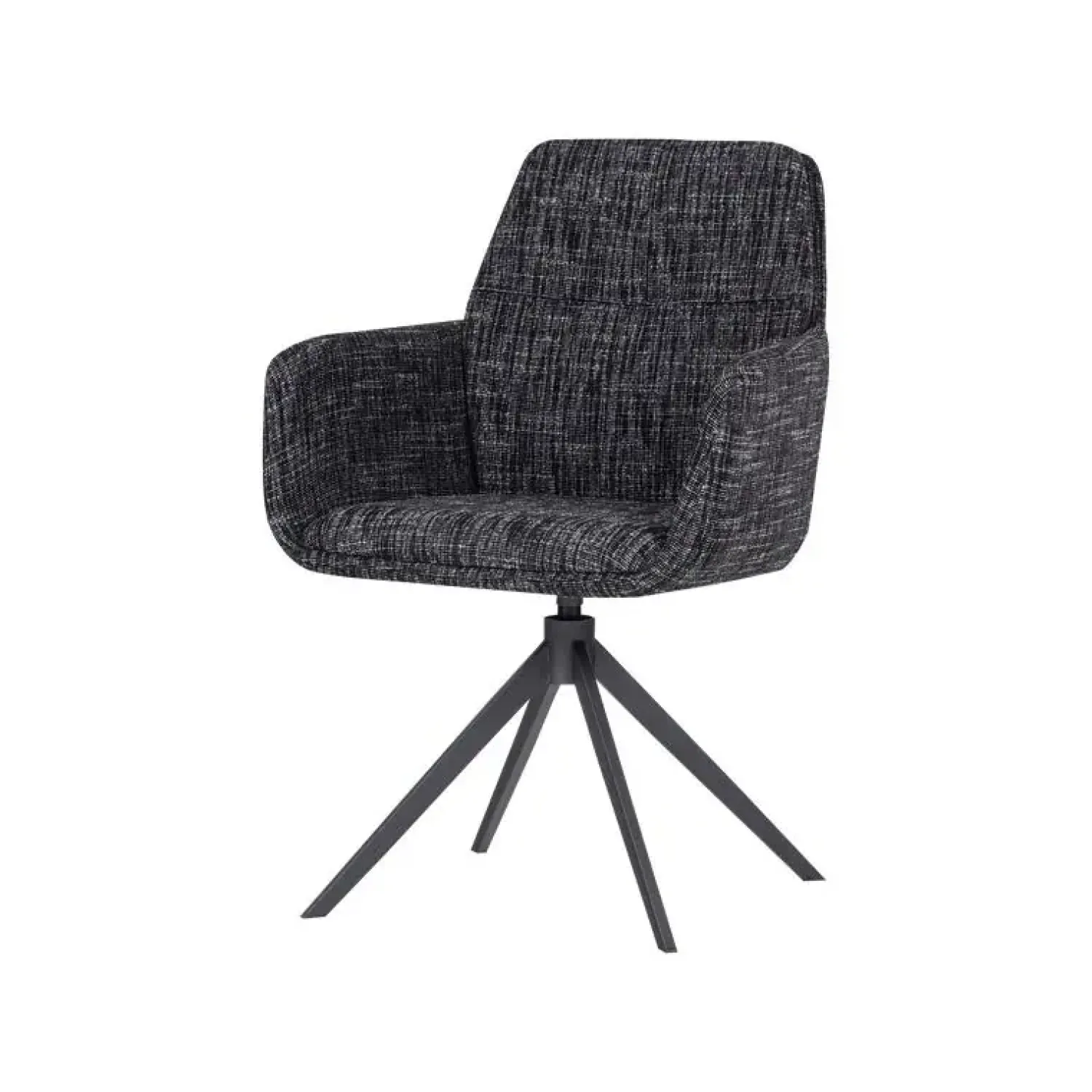 WOOOD Eetkamerstoelen|Grant Eetkamerstoel Zwart melange