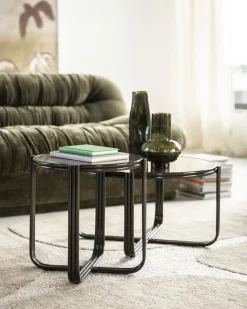 By Boo Salontafels|Groovy Salontafel rond Bruin 63cm