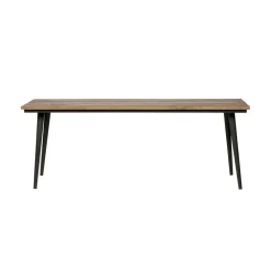 WOOOD Onderstellen|Guild Tafel naturel met zwart onderstel 220cm