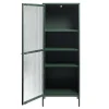 LykkeHome Boekenkasten|Vakkenkasten|Gulltop vitrinekast groen metaal 160cm