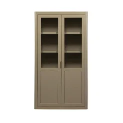 WOOOD Vitrinekasten|Industriele Kasten|Gunnar Buffetkast grenen mud 120 cm