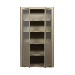 WOOOD Vitrinekasten|Industriele Kasten|Gunnar Buffetkast grenen mud 120 cm