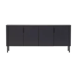 WOOOD Dressoirs|Industriele Kasten|Gunnar Dressoir grenen matzwart 200 cm