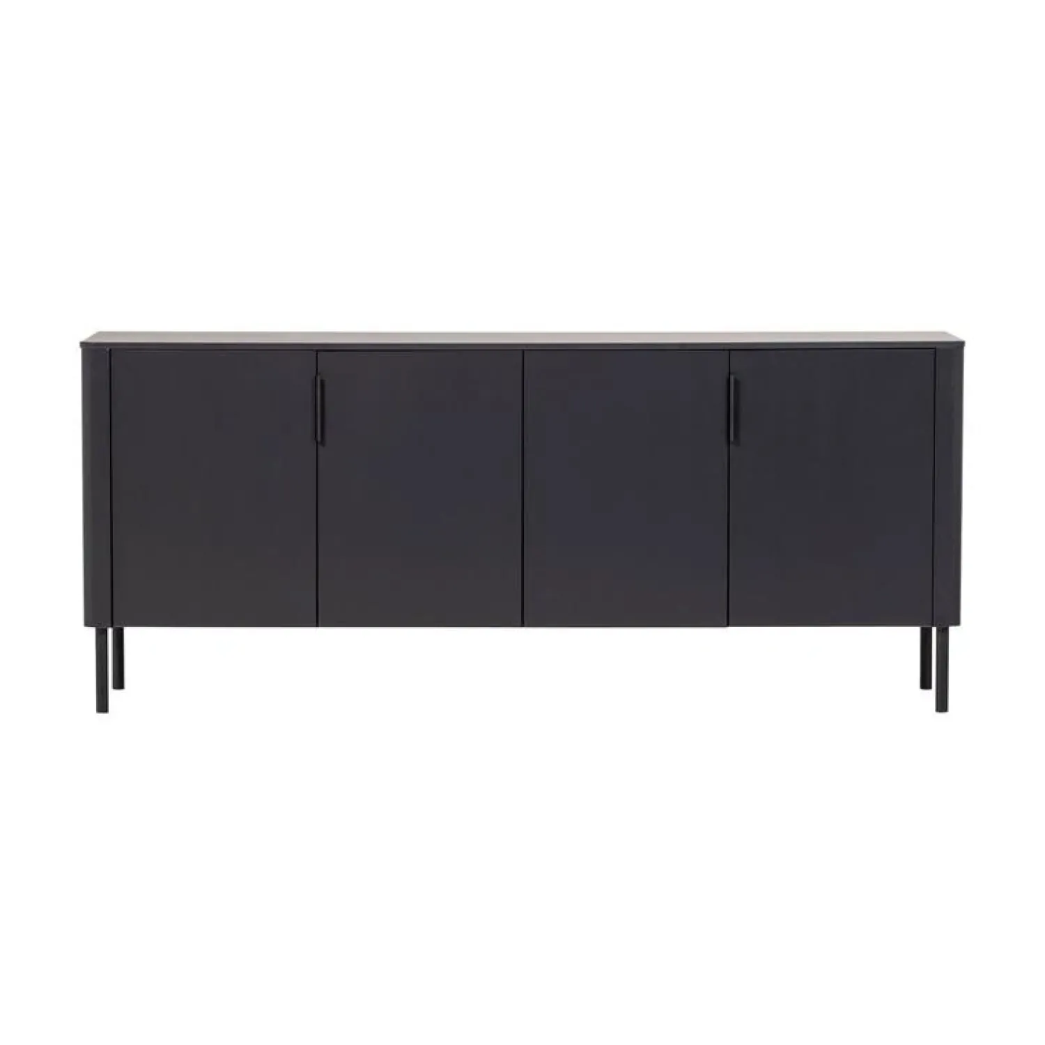 WOOOD Dressoirs|Industriele Kasten|Gunnar Dressoir grenen matzwart 200 cm