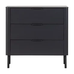 WOOOD Ladenkasten|Industriele Kasten|Gunnar Ladekast grenen matzwart 94 cm