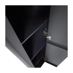 WOOOD Wandkasten|Industriele Kasten|Gunnar Smalle hoge kast grenen matzwart 45 cm