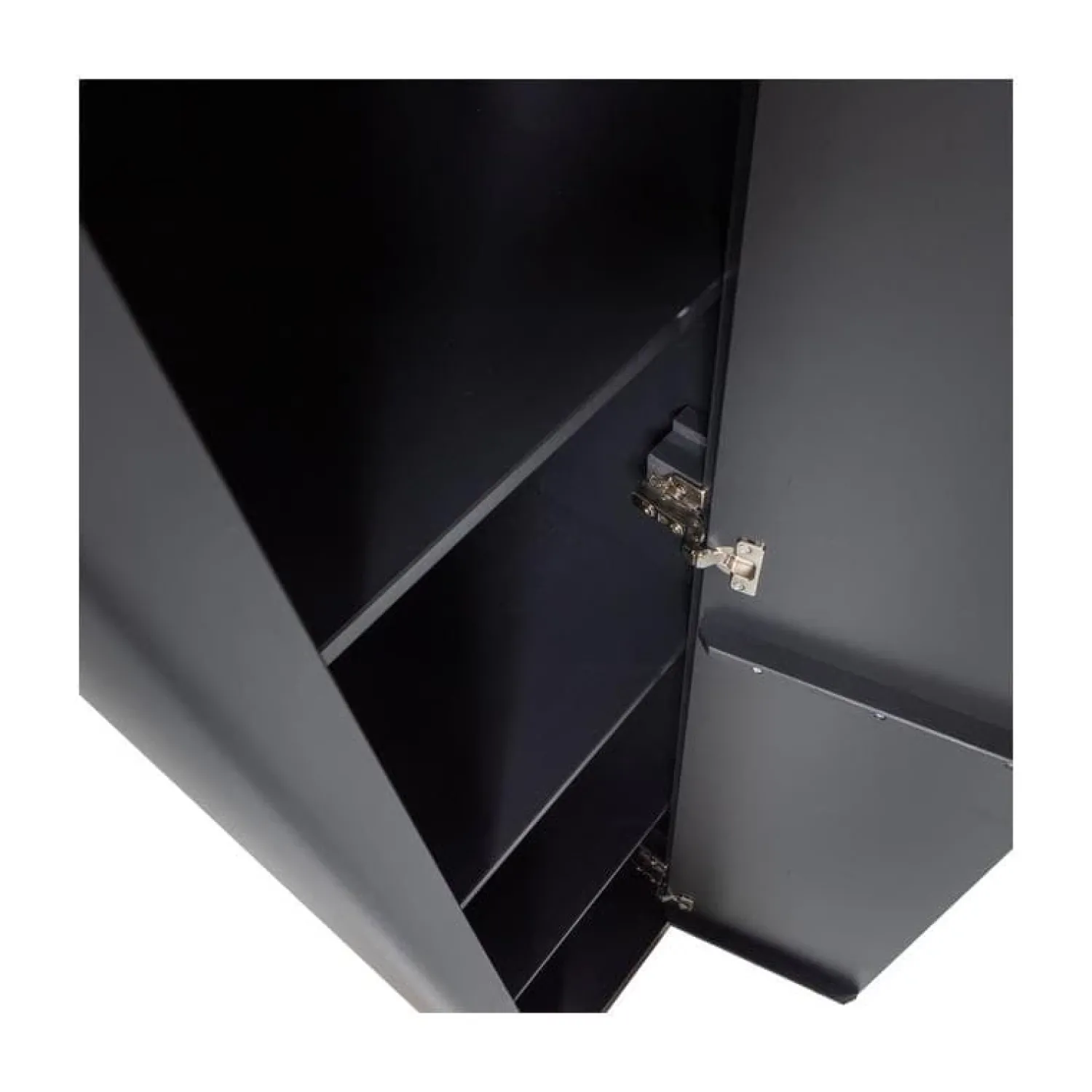 WOOOD Wandkasten|Industriele Kasten|Gunnar Smalle hoge kast grenen matzwart 45 cm