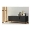 WOOOD Industriele Kasten|Tv Meubels|Gunnar Tv meubel grenen matzwart 154 cm