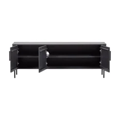 WOOOD Industriele Kasten|Tv Meubels|Gunnar Tv meubel grenen matzwart 154 cm