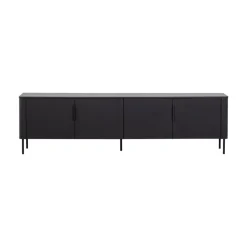 WOOOD Industriele Kasten|Tv Meubels|Gunnar Tv meubel grenen matzwart 200 cm