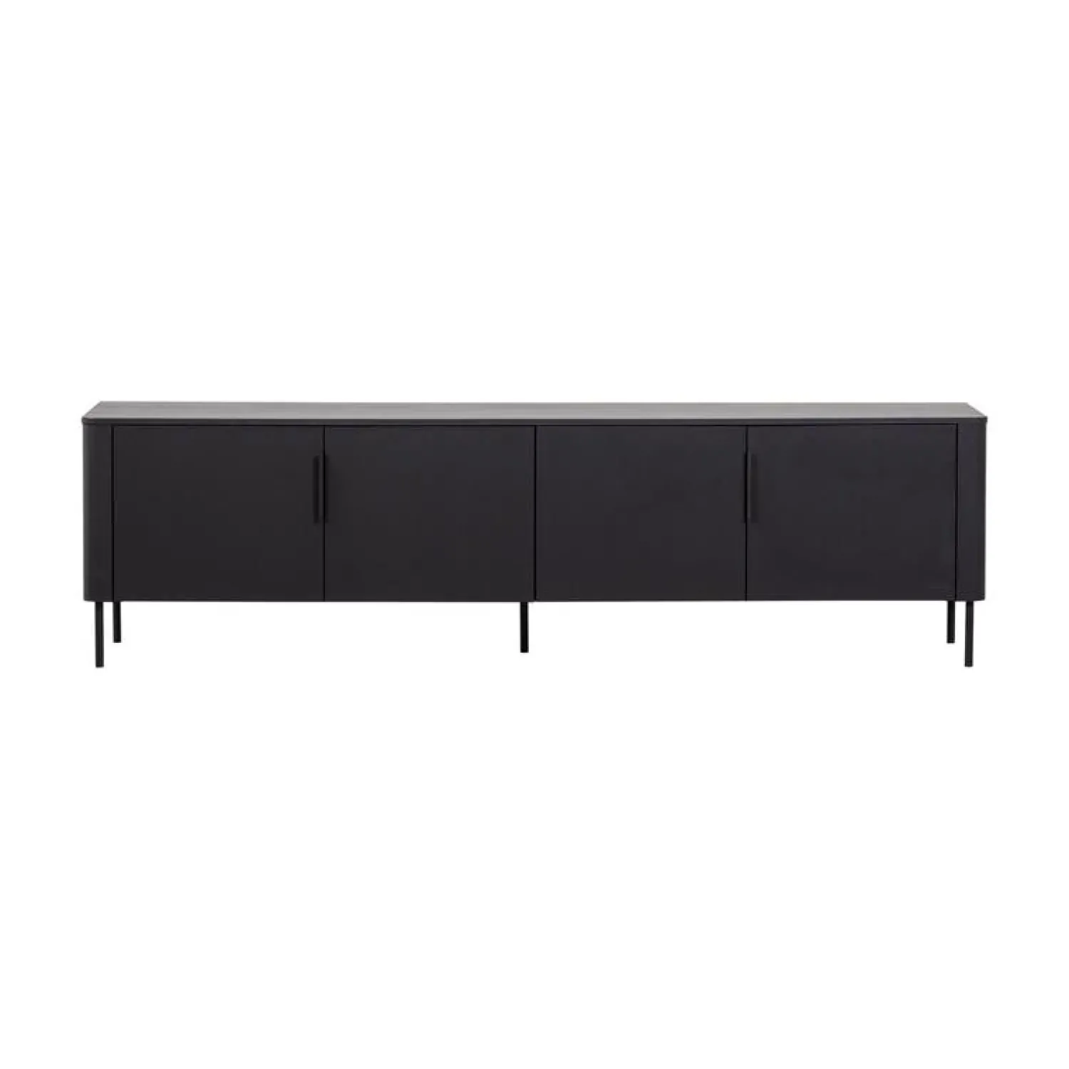 WOOOD Industriele Kasten|Tv Meubels|Gunnar Tv meubel grenen matzwart 200 cm
