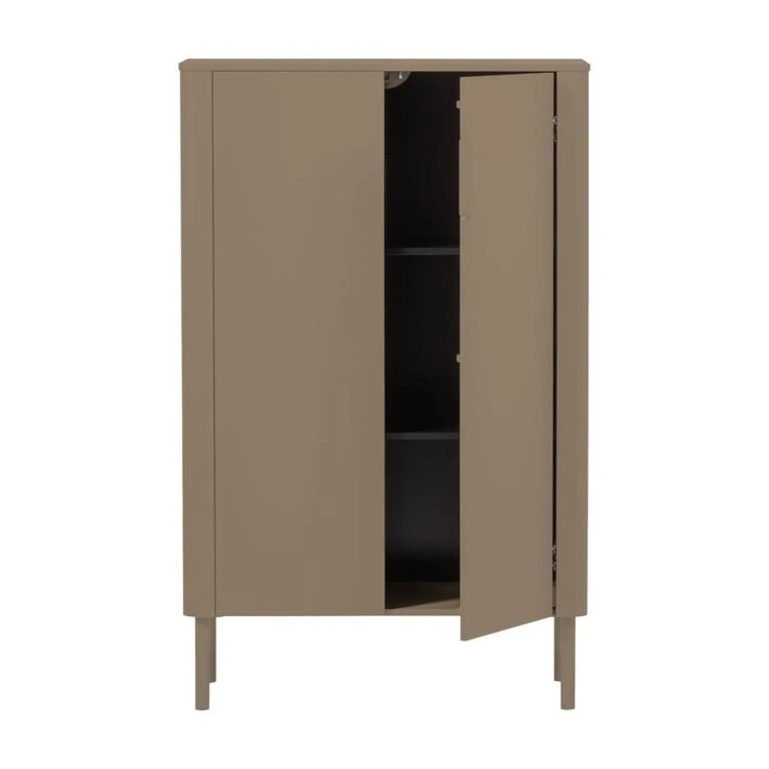 WOOOD Vitrinekasten|Industriele Kasten|Gunnar Vitrinekast grenen mud 85 cm