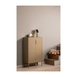 WOOOD Vitrinekasten|Industriele Kasten|Gunnar Vitrinekast grenen mud 85 cm