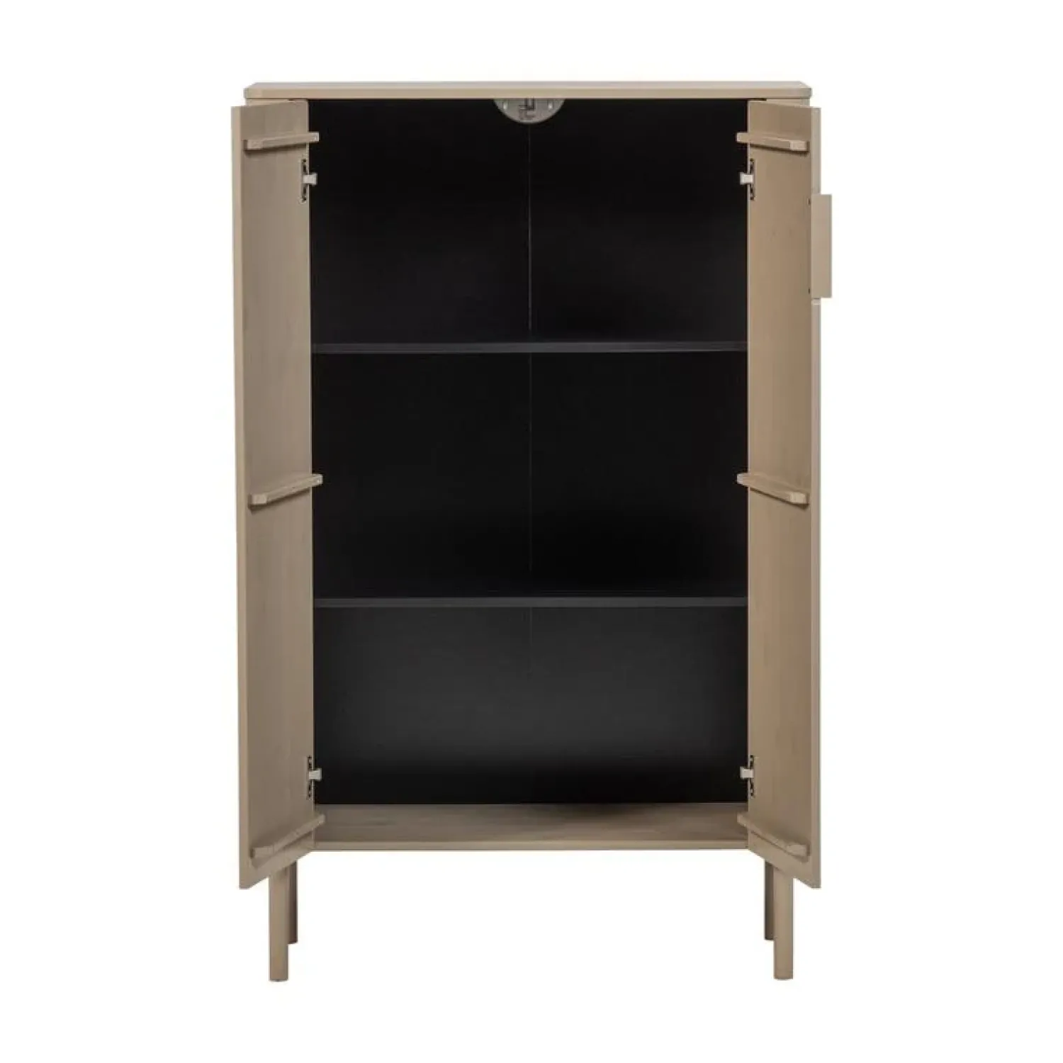WOOOD Vitrinekasten|Industriele Kasten|Gunnar Vitrinekast grenen mud 85 cm