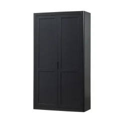 WOOOD Wandkasten|Industriele Kasten|Gunnar Wandkast grenen matzwart/mud 120 cm
