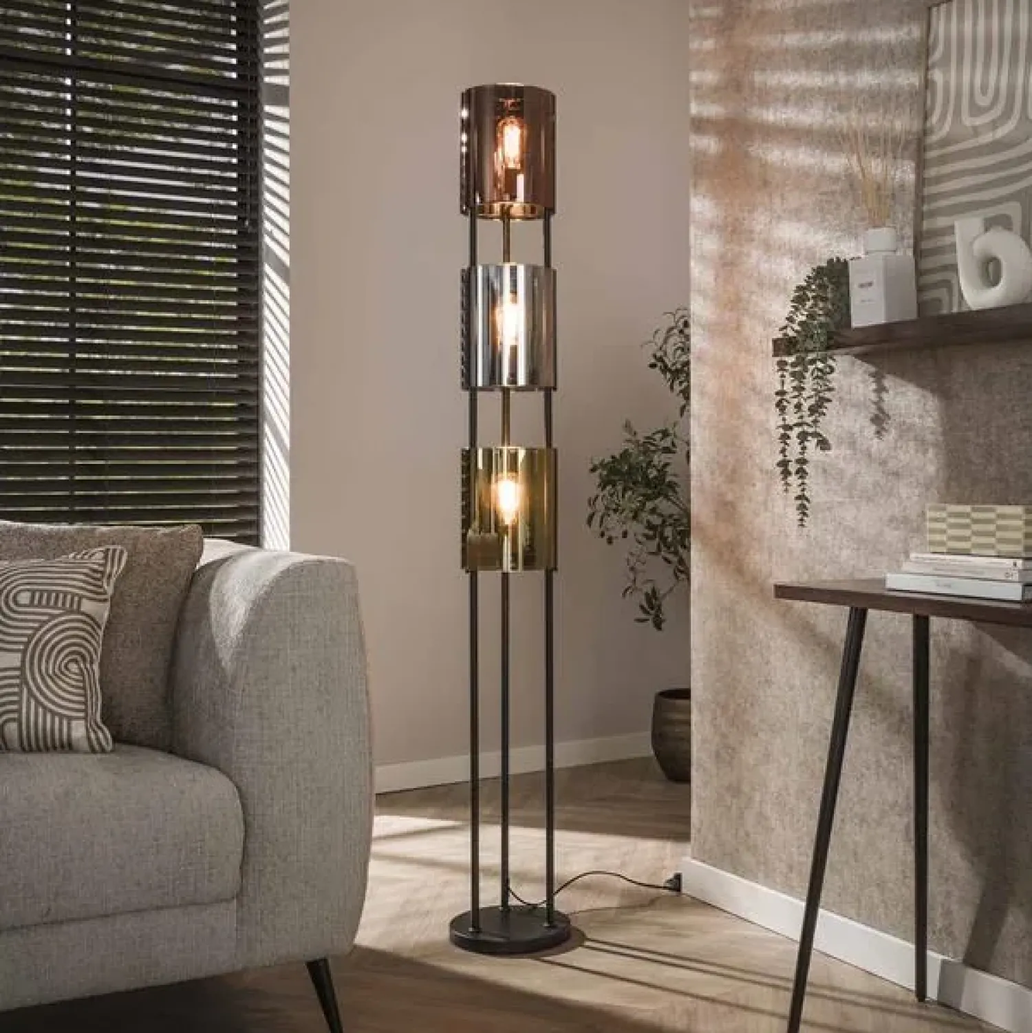 Kalfort Vloerlampen|Gurino 3-lichts Vloerlamp Meerkleurig