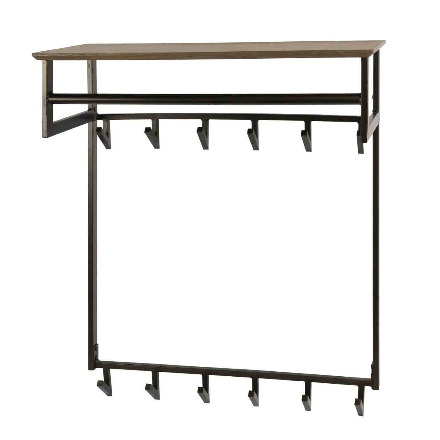 Kalfort Kapstokken|Gustavo Kapstok Hoog 12 haken Bruin 80cm
