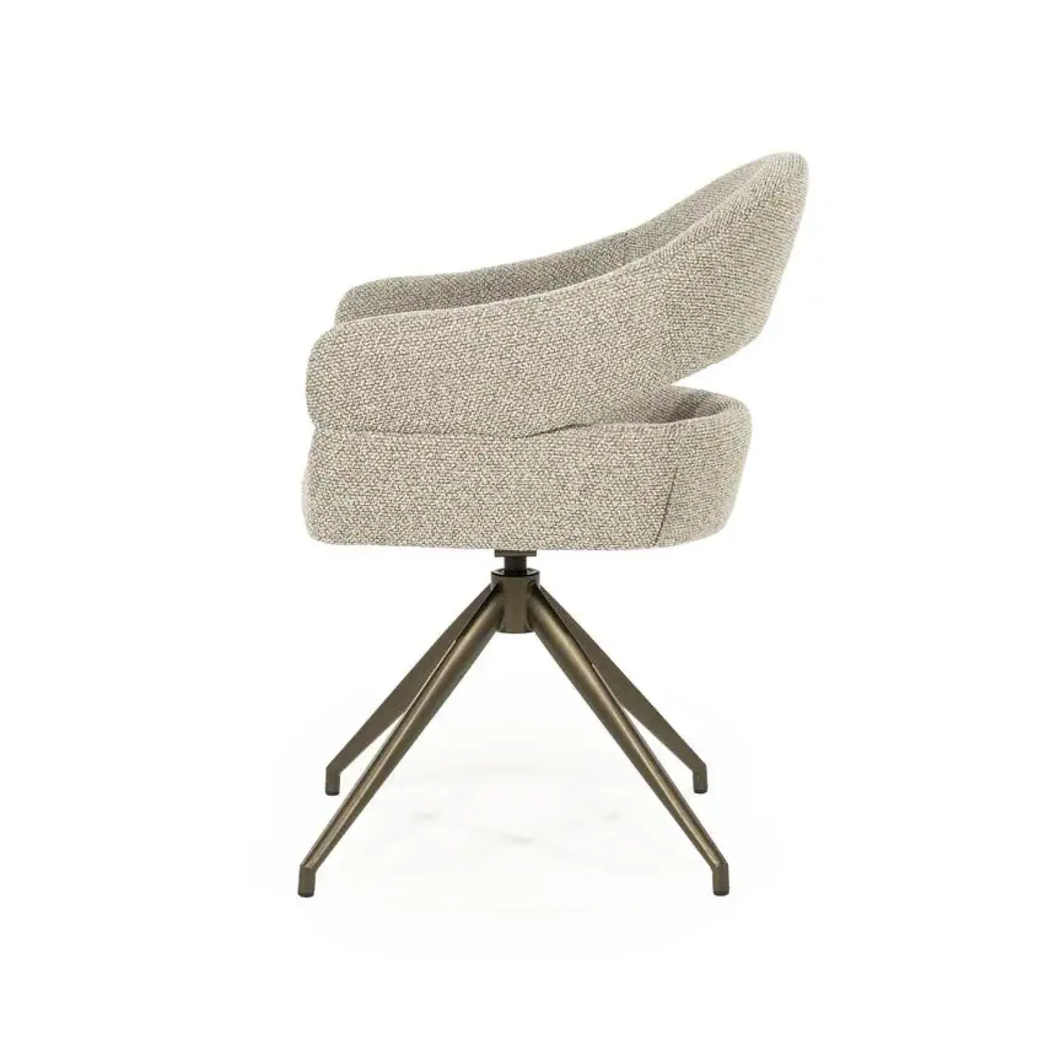 Eleonora Eetkamerstoelen|Hailey Eetkamerstoel Taupe stof