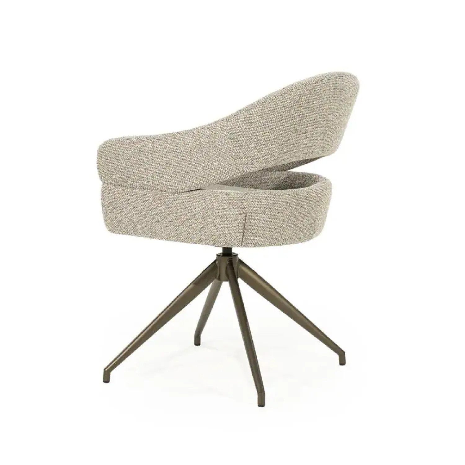 Eleonora Eetkamerstoelen|Hailey Eetkamerstoel Taupe stof