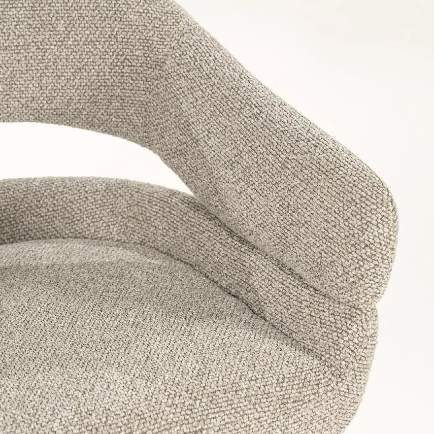 Eleonora Eetkamerstoelen|Hailey Eetkamerstoel Taupe stof