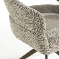 Eleonora Eetkamerstoelen|Hailey Eetkamerstoel Taupe stof