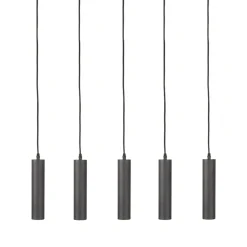 Label51 Hanglampen|Hanglamp Ferroli Zwart Metaal 5-lichts