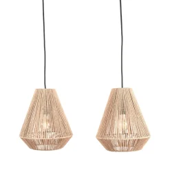 Label51 Hanglampen|Hanglamp Ibiza 2-Lichts Naturel Jute