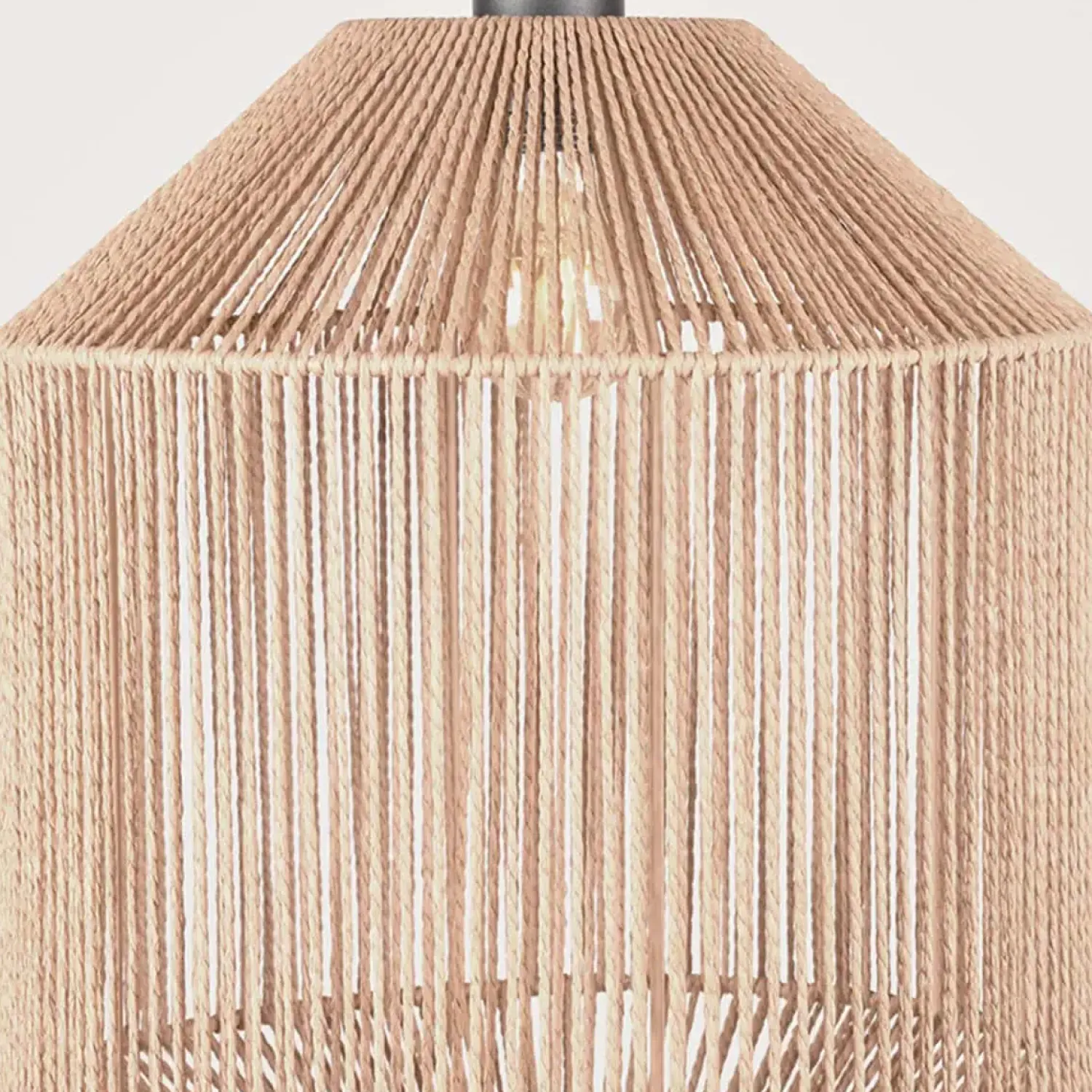 Steinmex Hanglampen|Hanglamp Ibiza Naturel Jute 1-Lichts Cilinder