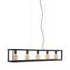Label51 Hanglampen|Hanglamp 5-lichts Tetto Zwart Metaal