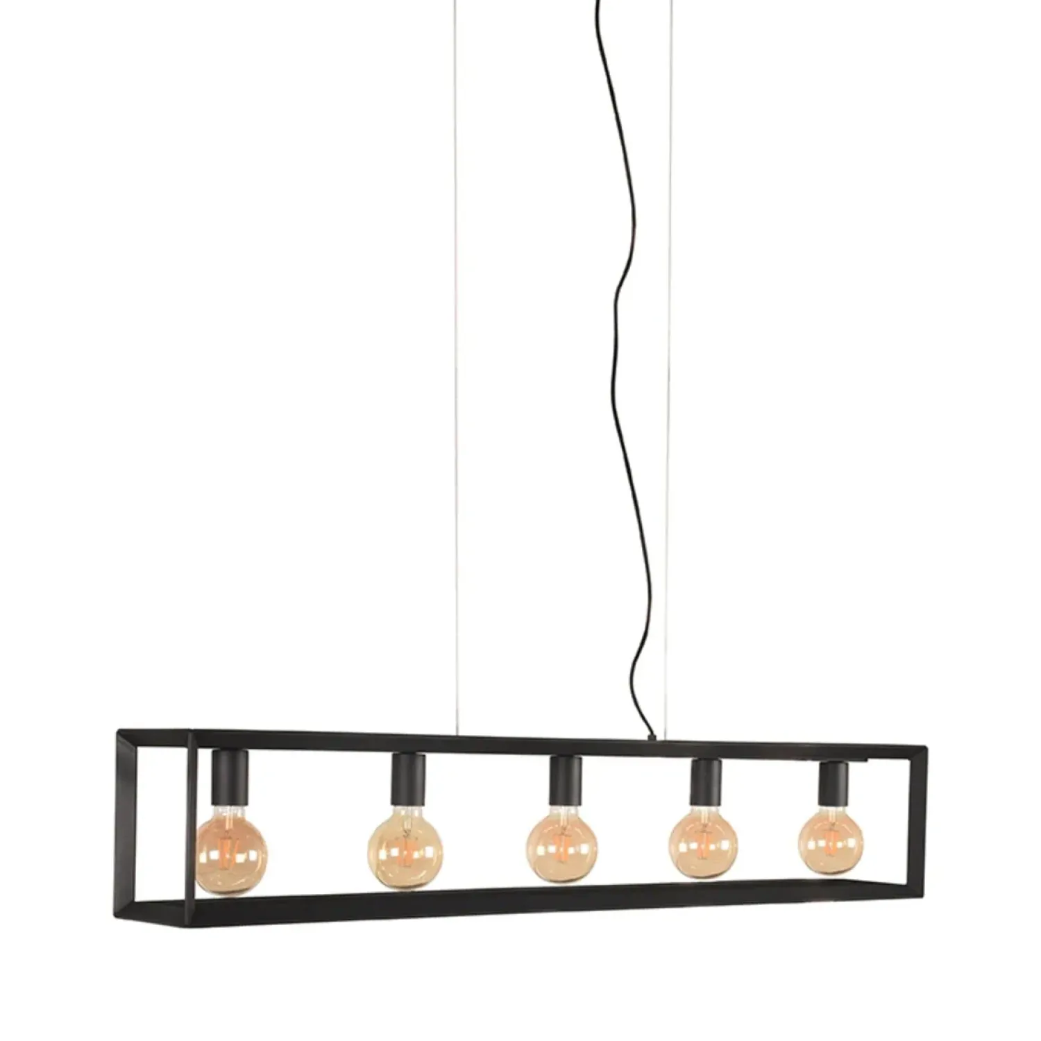 Label51 Hanglampen|Hanglamp 5-lichts Tetto Zwart Metaal