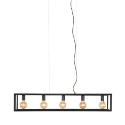 Label51 Hanglampen|Hanglamp 5-lichts Tetto Zwart Metaal