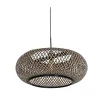 Steinmex Hanglampen|Hanglamp Maze 1-lichts Ovaal Zwart Bruin