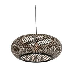 Steinmex Hanglampen|Hanglamp Maze 1-lichts Ovaal Zwart Bruin