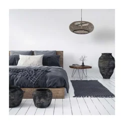 Steinmex Hanglampen|Hanglamp Maze 1-lichts Ovaal Zwart Bruin