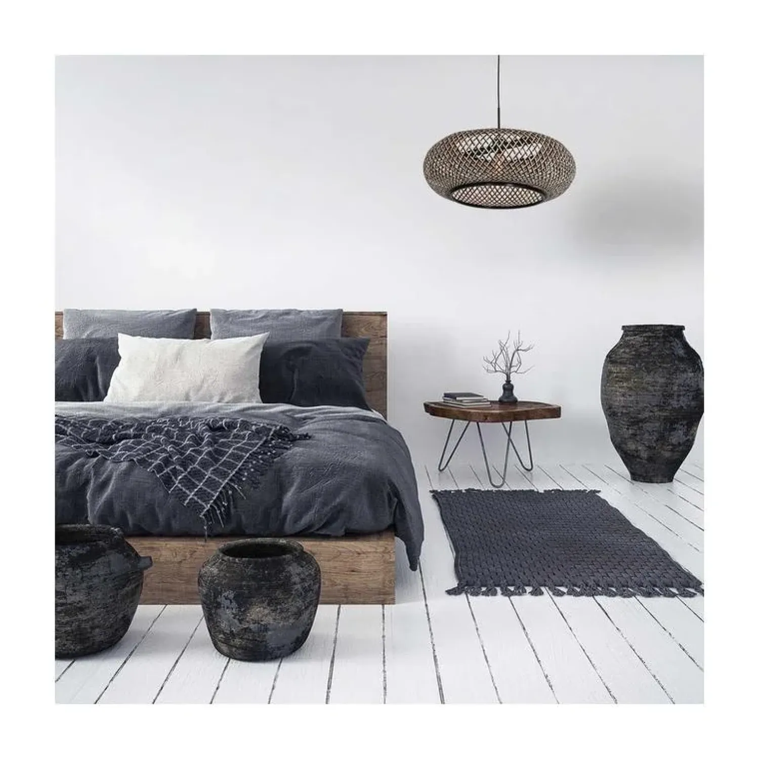 Steinmex Hanglampen|Hanglamp Maze 1-lichts Ovaal Zwart Bruin