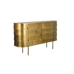 Dutchbone Dressoirs|Industriele Kasten|Hanna Dressoir Goud 117cm