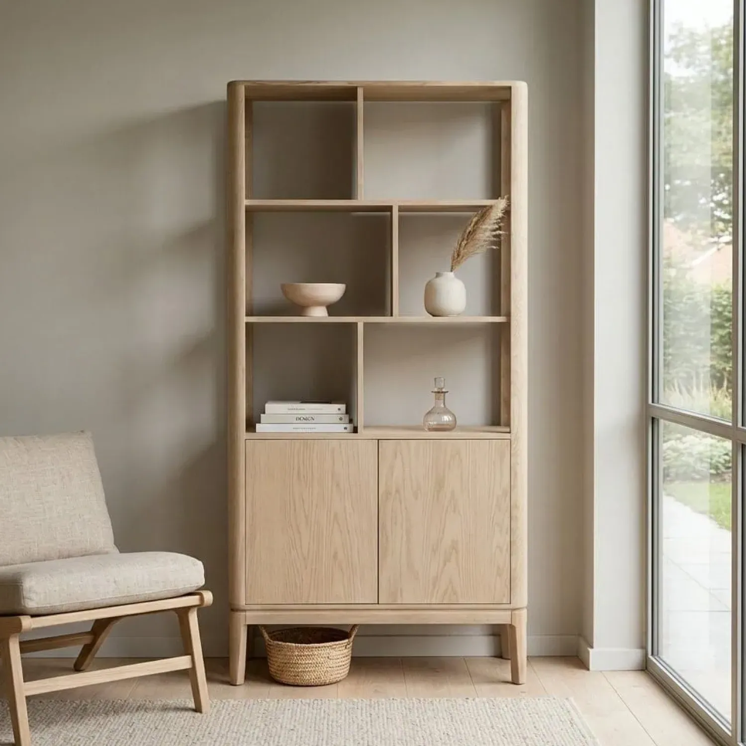 Eleonora Vakkenkasten|Boekenkasten|Harvey Boekenkast Eikenhout 90 cm