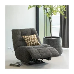 WOOOD Fauteuils|Hein Relaxfauteuil elektrisch antraciet/bruin melange