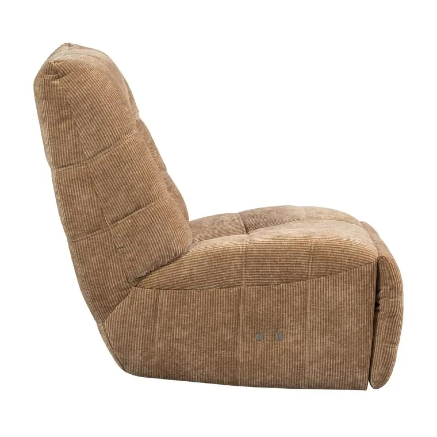 WOOOD Fauteuils|Hein Relaxfauteuil elektrisch geweven rib lichtbruin