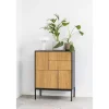 Nordhavn Dressoirs|Industriele Kasten|Hektor Dressoir Zwart/Naturel 80cm